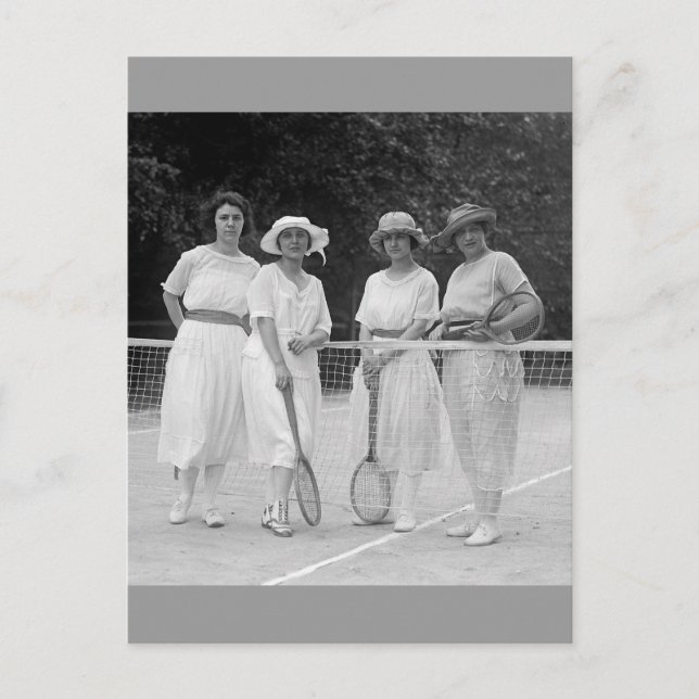 Tennis-Mode der 1920er Postkarte (Vorderseite)
