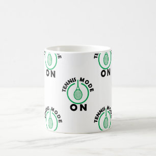 Tennis-Modus ON grün / weiß Kaffeetasse