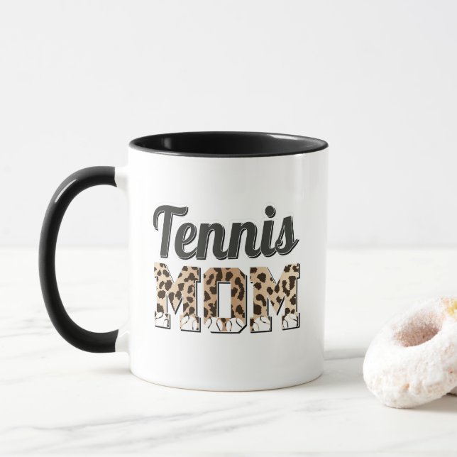 Tennis Mom Leopard Tasse (Mit Donut)