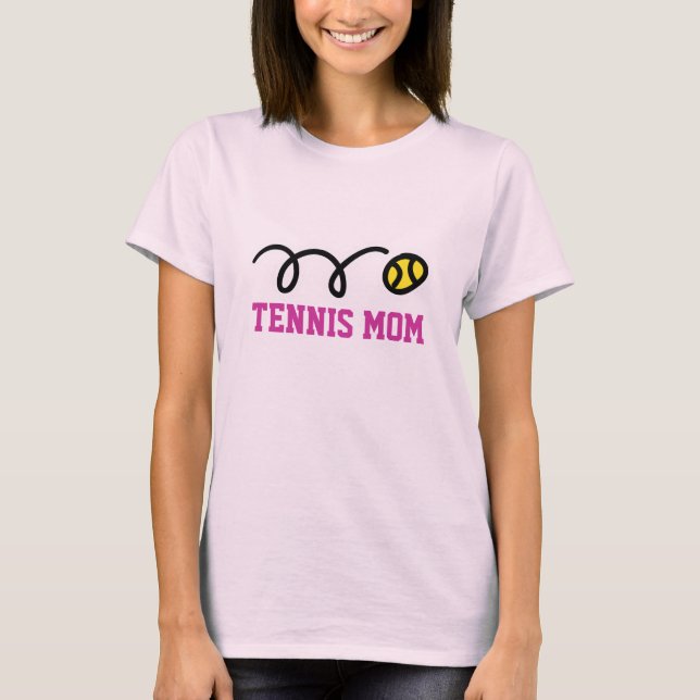 Tennis Mom T - Shirt - Geschenkidee zum Muttertag (Vorderseite)