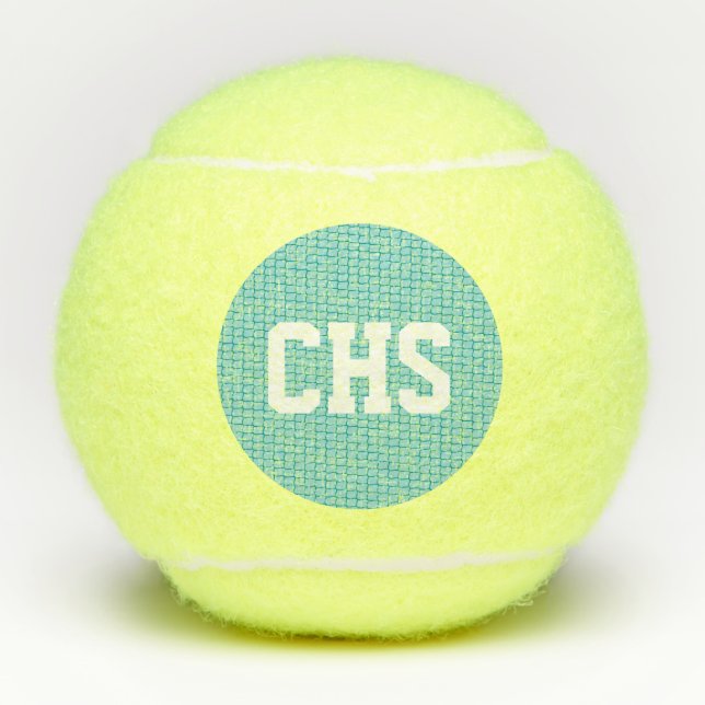 Tennis Monogram INITIALS Sportnetz Liebe Game Tennisbälle (Vorderseite)