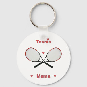 Tennis-Mutter Hearts Schlüsselanhänger