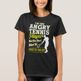 Tennis Net Ball Racquets Tennislehrer T-Shirt