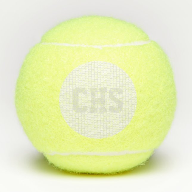 Tennis Net School INITIALS Schule Sport Grau Tennisbälle (Vorderseite)