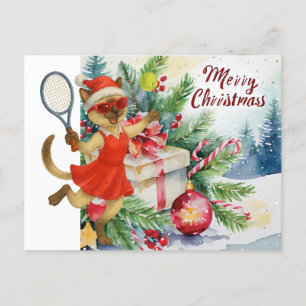 Tennis Noël pour la carte de vacances Amoureux des