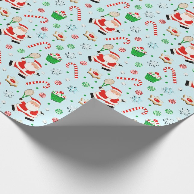 Tennis Noël Vacances Papier cadeau enveloppant (Coin)