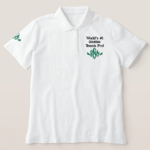 Tennis Nummer Eins Oma Kelly Green Monogramm