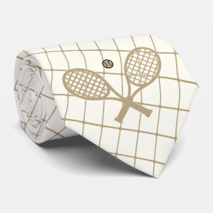 Tennis oder Racquetball auf Blue Karo Necktie Krawatte