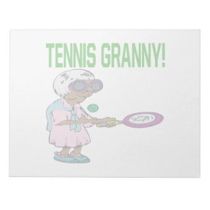 Tennis Oma Notizblock