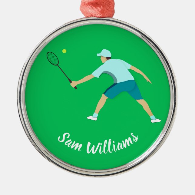 Tennis Ornament Aus Metall (Vorne)