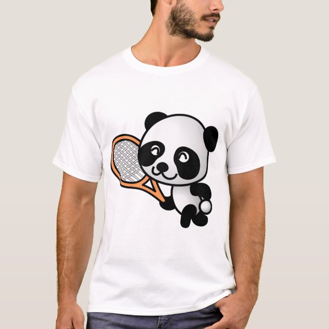 Tennis Panda T-Shirt (Vorderseite)