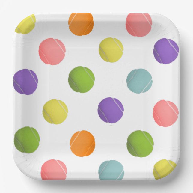 Tennis-Papierteller Pappteller (Vorderseite)