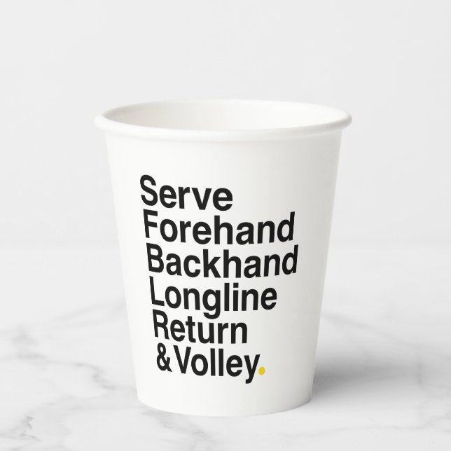 TENNIS PAPPBECHER (Vorderseite)
