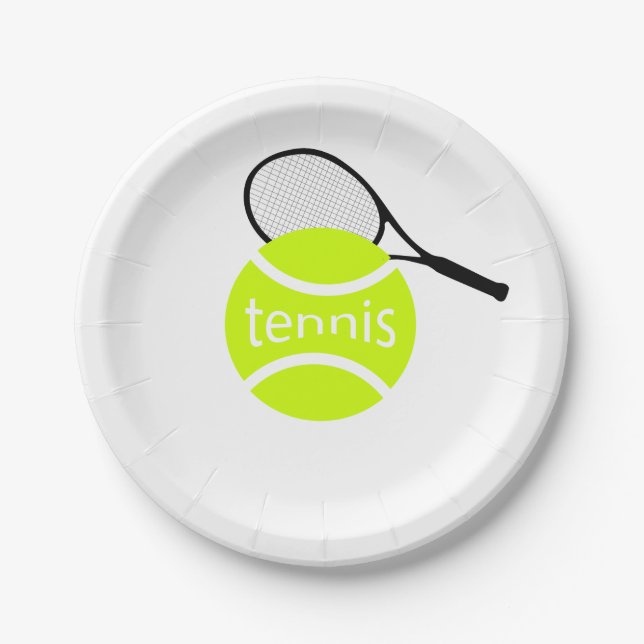 Tennis Pappteller (Vorderseite)