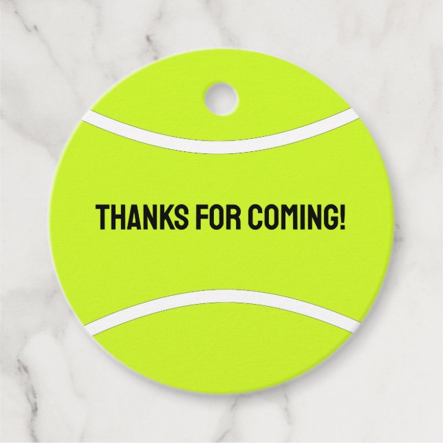 Tennis Party Benutzerdefinierter Text Personalisie Geschenkanhänger (Vorderseite)