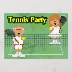 Tennis-Party Einladung