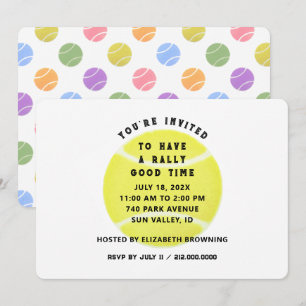 Tennis-Party Einladung