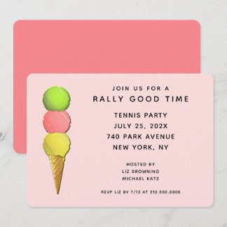 Tennis-Party Einladungen