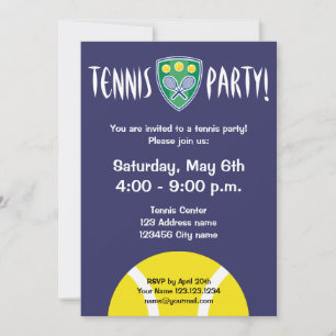 Tennis-Party Einladungen  Feierlichkeiten