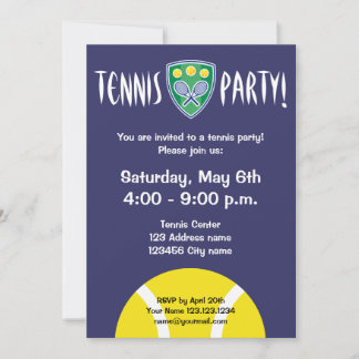 Tennis-Party Einladungen| Feierlichkeiten Einladung
