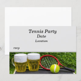 Tennis-Party mit Ballett und Bier Einladung