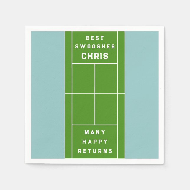 Tennis-Party Serviette (Vorderseite)