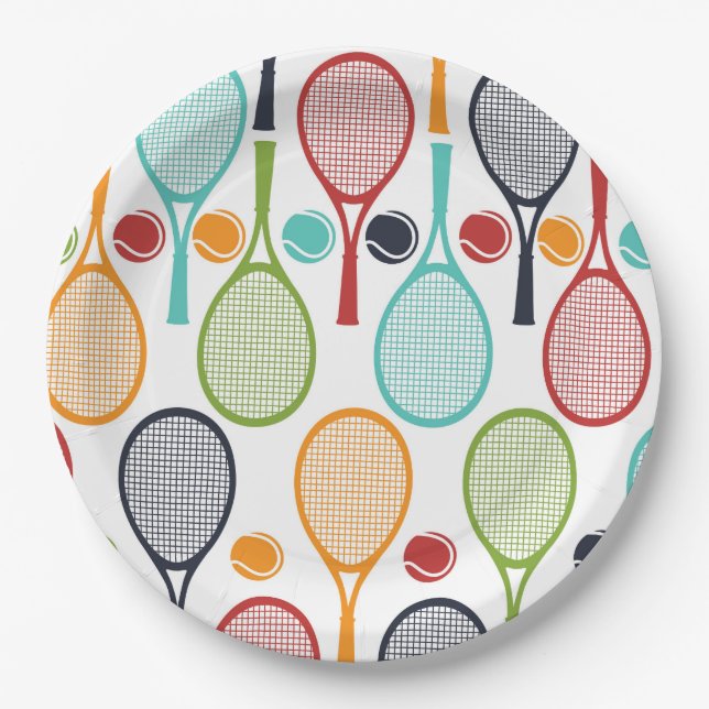 Tennis Party versorgt Tennis-Dekorationen Pappteller (Vorderseite)