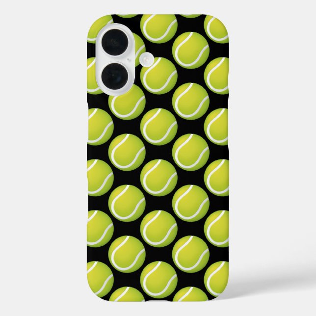 Tennis Pattern | Coole Sportgeschenke iPhone 16 Hülle (Rückseite)