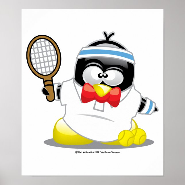 Tennis Penguin Poster (Vorne)