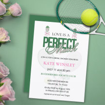 Tennis „Perfect Match“ Brautparty-Einladung