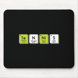 Tennis Periodensystem Elemente Sport Lustiger Spie Mousepad