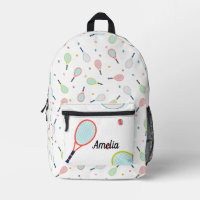 Tennis Personalisiert Name Rosa Blau Custom