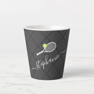 Tennis Personalisiert Script Name Monogram Milchtasse