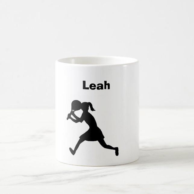 "Tennis-" personalisierte Tasse (weiblich) (Mittel)
