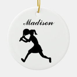 Tennis-personalisierte Weihnachtsverzierung Keramikornament