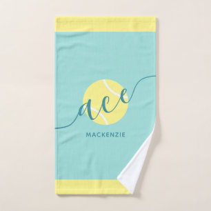 Tennis personnalisé Sport serviette Turquoise mai