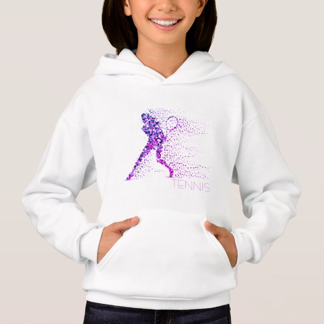 Tennis Pink Pixels Hoodie (Vorderseite)
