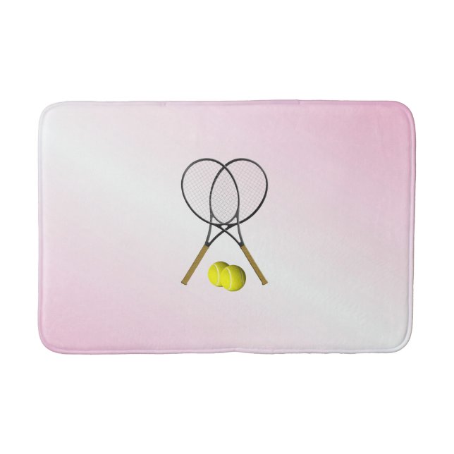 Tennis Pink Sports Badematte (Vorderseite)