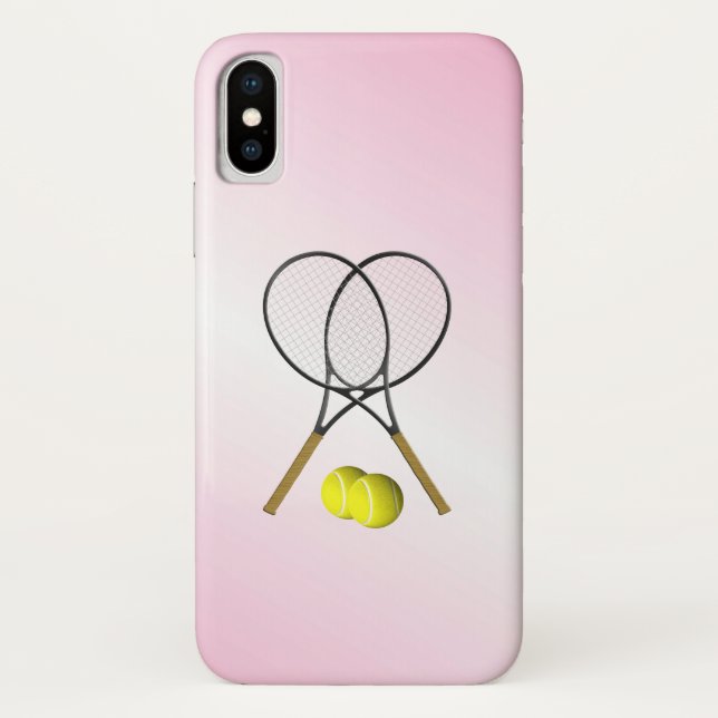 Tennis Pink Sports Case-Mate iPhone Hülle (Rückseite)