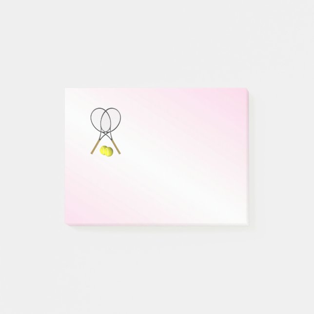 Tennis Pink Sports Post-it Klebezettel (Vorderseite)
