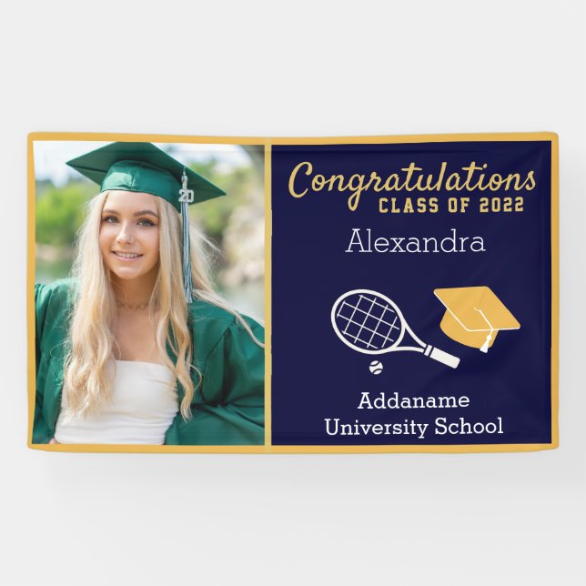 Tennis Player Abschluss Abschluss Banner (Horizontal)