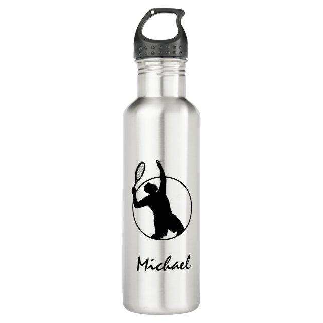 Tennis Player Coach Athlete Personalisiert Edelstahlflasche (Vorderseite)