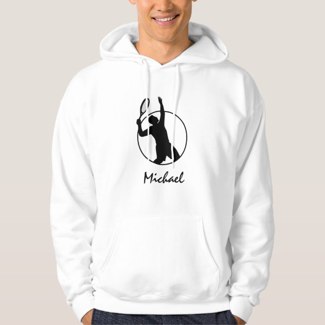 Tennis Player Coach Athlete Personalisiert Hoodie (Vorderseite)