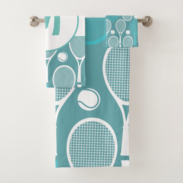 Tennis Player Coach Personalisiertes Geschenk Mono Badhandtuch Set (Insitu)
