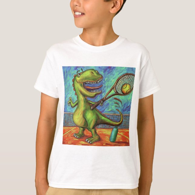 Tennis Player Dino T-Shirt (Vorderseite)