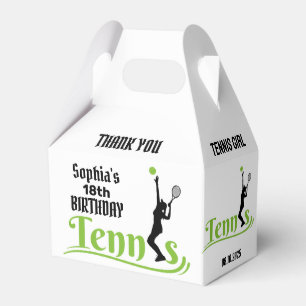 Tennis Player Girl, Birthday Girl Fevor Box Geschenkschachtel
