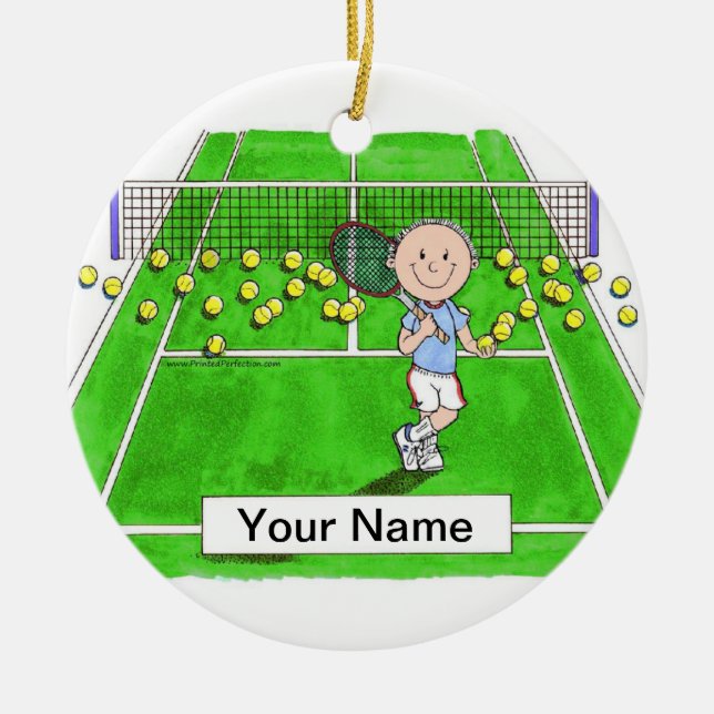 Tennis Player Keramik Ornament (Vorne)