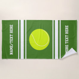 Tennis Player Name Team Club Name Custom Color Strandtuch