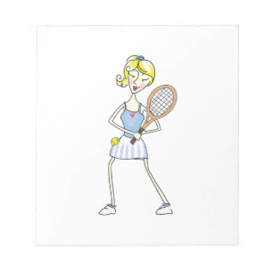 TENNIS PLAYER NOTIZBLOCK