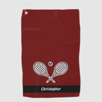 Tennis Player Red Mit Monogramm Name Tennis Ball